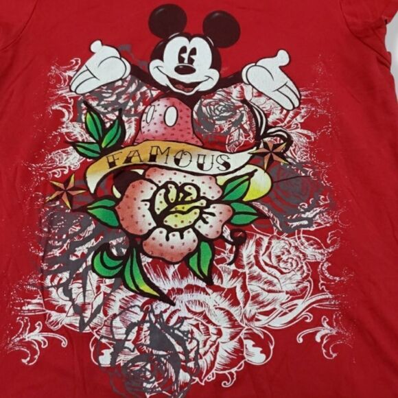 Disney Mickey Mouse Shirt Size XL Womens Distressed T-Shirt - Picture 3 of 6
